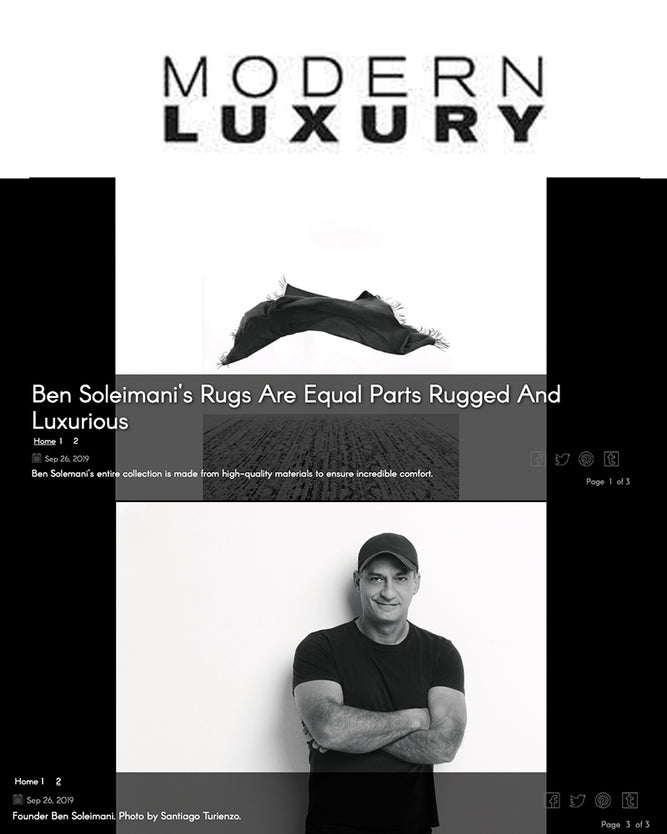 Ben Soleimani - Ben Soleimani's Rugs Are Equal Parts Rugged And Luxurious