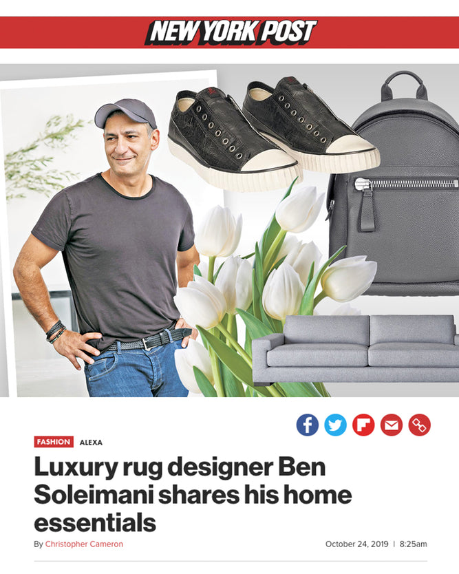 Ben Soleimani - Luxury rug designer Ben Soleimani shares his home essentials