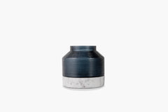 Cotes Vessel - Navy on White Marble