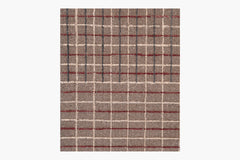 Variegated Grid | Beige / Wine