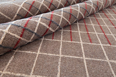 Variegated Grid | Beige / Wine