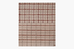 Variegated Grid | Taupe / Wine