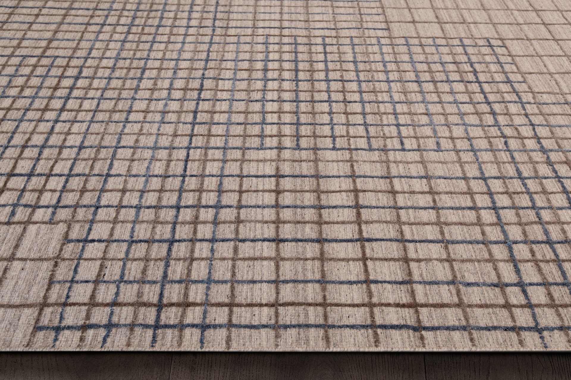 Variegated Grid | Blue / Brown