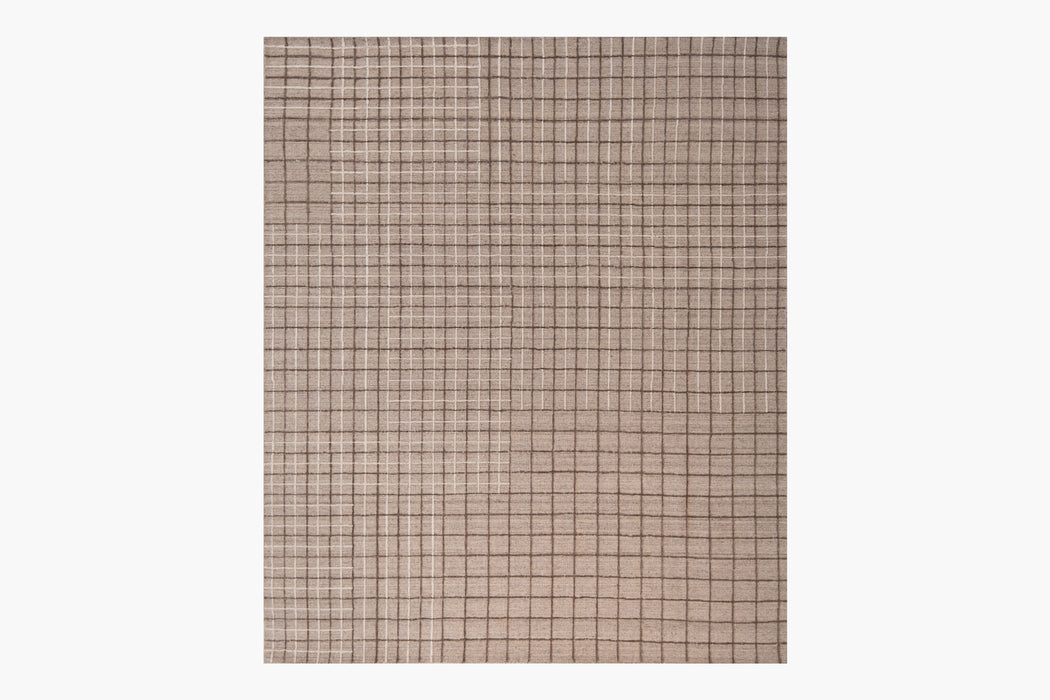 Variegated Grid | Brown / White