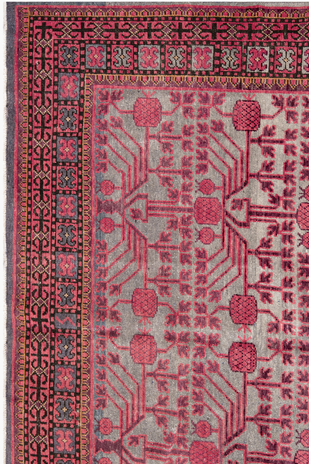 KHOTAN RUG, EAST TURKESTAN, 6'6" X 13'3"