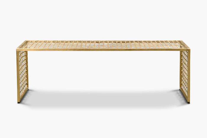 Lennox Woven Brass Coffee Table