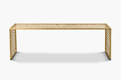 Lennox Woven Brass Coffee Table