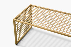 Lennox Woven Brass Coffee Table