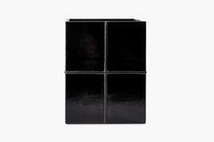 Glyn Leather Wastebasket