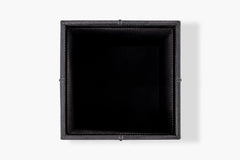 Glyn Leather Wastebasket