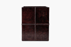 Glyn Leather Wastebasket