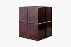 Glyn Leather Wastebasket