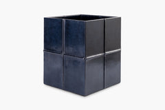 Glyn Leather Wastebasket