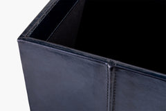 Glyn Leather Wastebasket