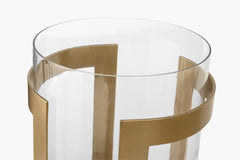 Thorne Brass Hurricane Candle Holder