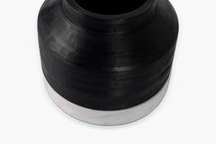 Cotes Vessel - Black on White Marble