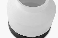Cotes Vessel - White on Black Sandstone