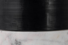 Cotes Vessel - Black on White Marble
