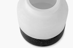 Cotes Vessel - White on Black Sandstone