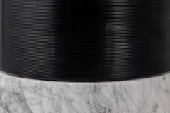 Cotes Vessel - Black on White Marble