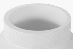 Cotes Vessel - White on Black Sandstone