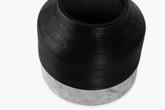Cotes Vessel - Black on White Marble