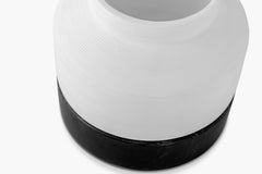 Cotes Vessel - White on Black Sandstone