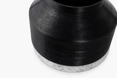 Cotes Vessel - Black on White Marble