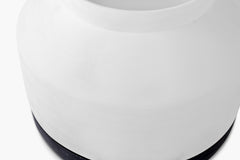 Cotes Vessel - White on Black Sandstone