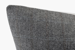 Herringbone Stripe Pillow - Charcoal | Solid Sand