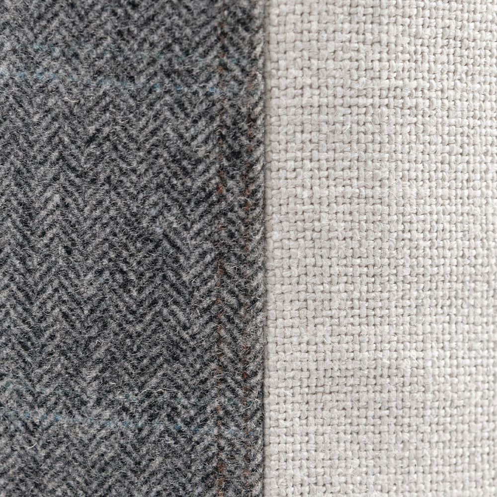 Herringbone Stripe Pillow - Charcoal | Solid Sand