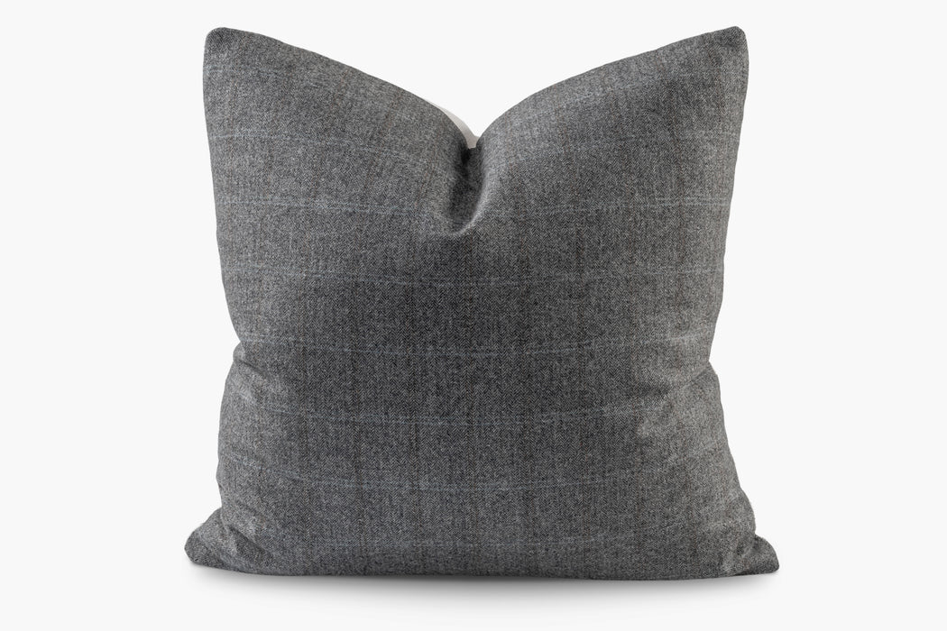 Herringbone Stripe Pillow - Charcoal | Solid Sand