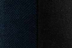 Wool Herringbone Pillow - Blue | Carbon