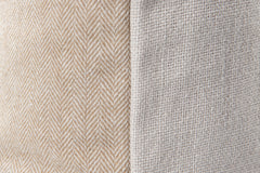 Wool Small Herringbone Pillow - Cream | Solid Sand