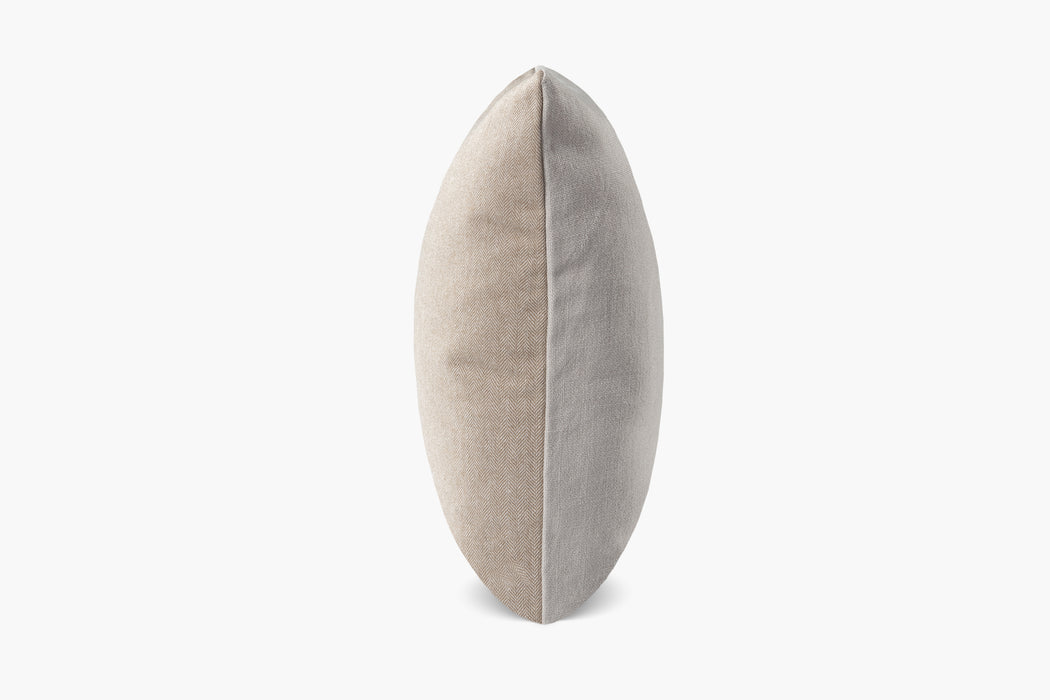 Wool Small Herringbone Pillow - Cream | Solid Sand