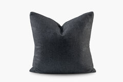 Wool Herringbone Pillow - Charcoal
