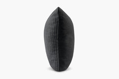 Wool Pinstripe Pillow - Black | Carbon