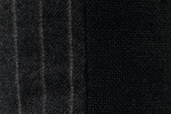 Wool Pinstripe Pillow - Black | Carbon