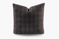 Wool Plaid Pillow - Brown | Solid Sand