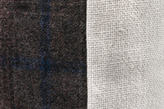 Wool Plaid Pillow - Brown | Solid Sand