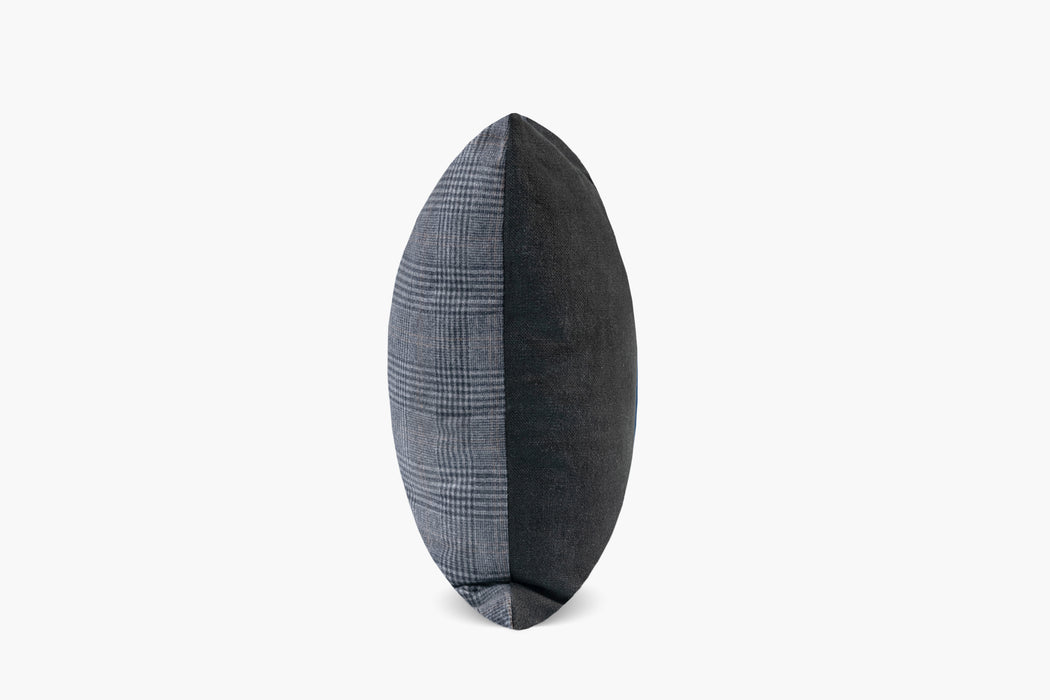 Wool Small Plaid Pillow - Charcoal | Carbon