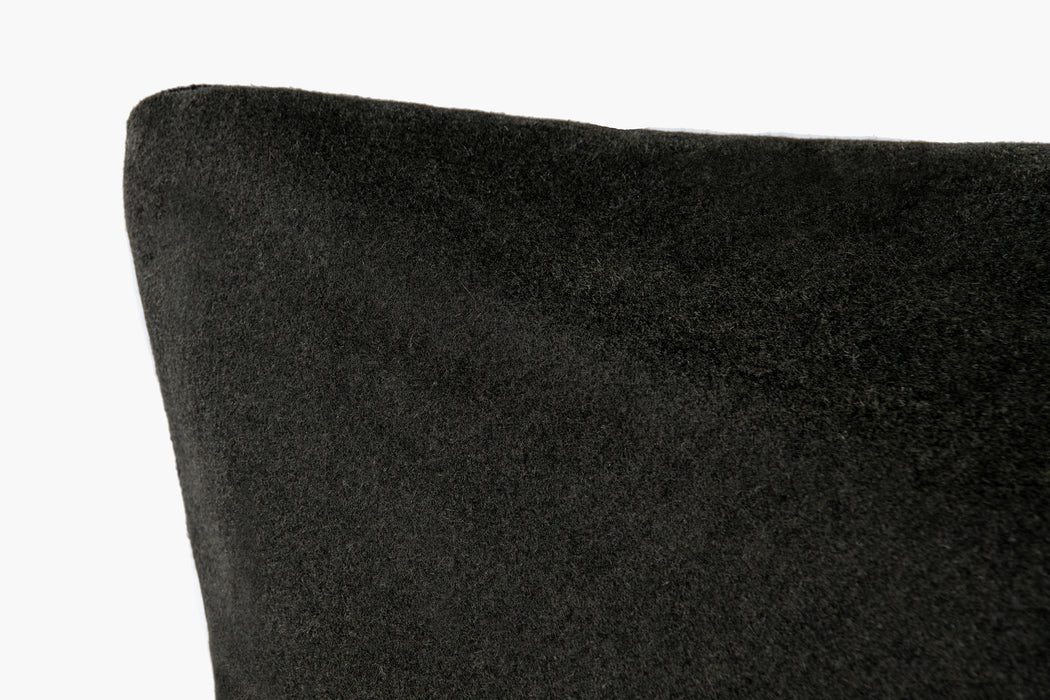 Wool Flannel Pillow - Fern | Carbon