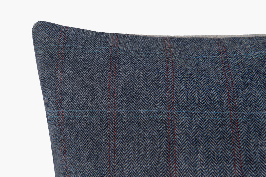 Herringbone Stripe Pillow - Blue | Solid Sand