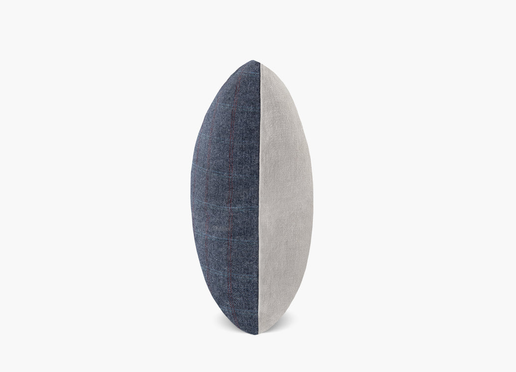 Herringbone Stripe Pillow - Blue | Solid Sand
