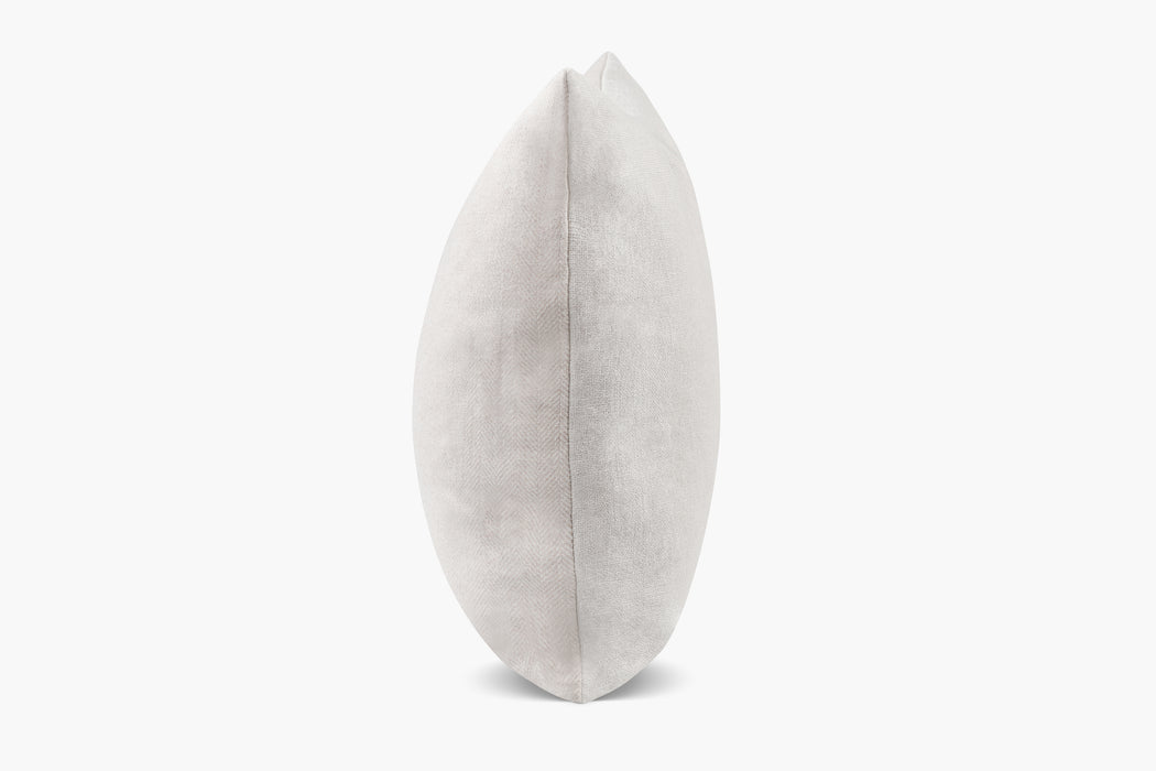 Wool Herringbone Pillow - Creme | Solid Sand