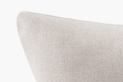 Wool Herringbone Pillow - Creme | Solid Sand