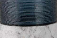 Cotes Vessel - Navy on White Marble