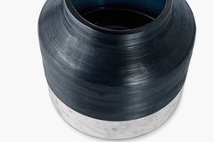 Cotes Vessel - Navy on White Marble