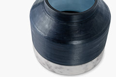 Cotes Vessel - Navy on White Marble
