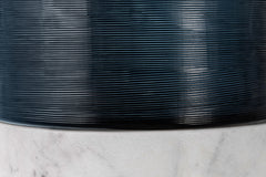 Cotes Vessel - Navy on White Marble